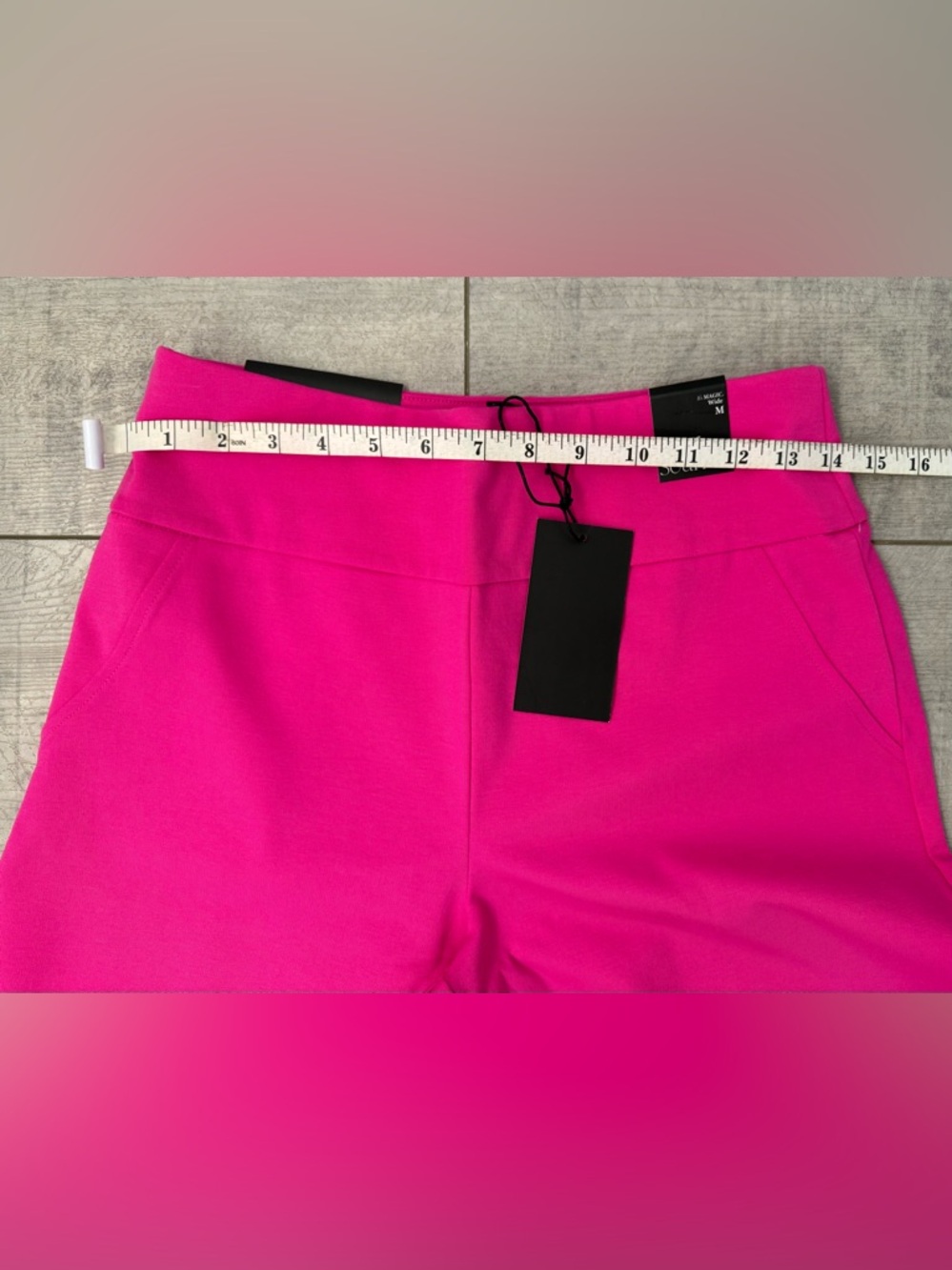 NWT Dear Scarlett High Waist Wide Leg Pink Dress Pants Size Medium - Picture 6 of 7